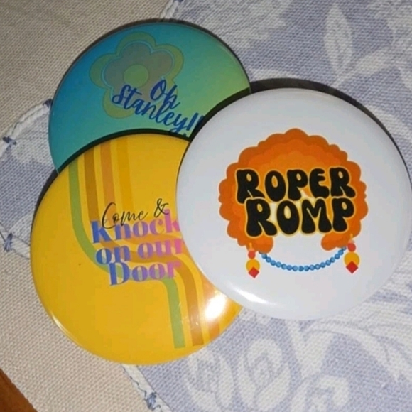 Mrs. Roper Romp 2.25 Inch Buttons - 3 Buttons / Roper Romp, Oh Stanley - Picture 3 of 3